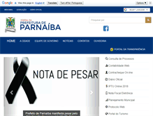 Tablet Screenshot of parnaiba.pi.gov.br