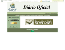 Tablet Screenshot of diariooficial.pi.gov.br
