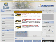 Tablet Screenshot of detran.pi.gov.br