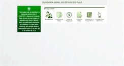 Desktop Screenshot of ouvidoriageral.pi.gov.br