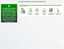 Tablet Screenshot of ouvidoriageral.pi.gov.br