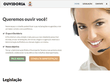 Tablet Screenshot of ouvidoria.teresina.pi.gov.br